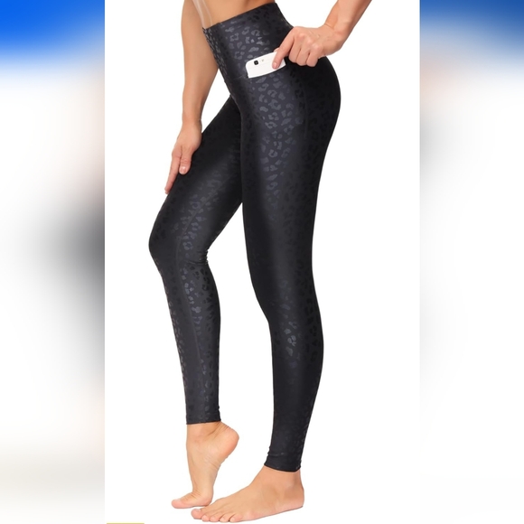 DRAGON FIT Women's Leggings High Waist Tummy Control Yoga Pants with Pockets - Picture 1 of 7